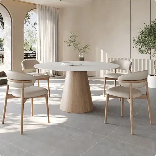 Round Pedestal Dining Table Set