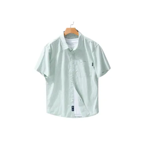 Mens Striped Short Sleeve Shirt